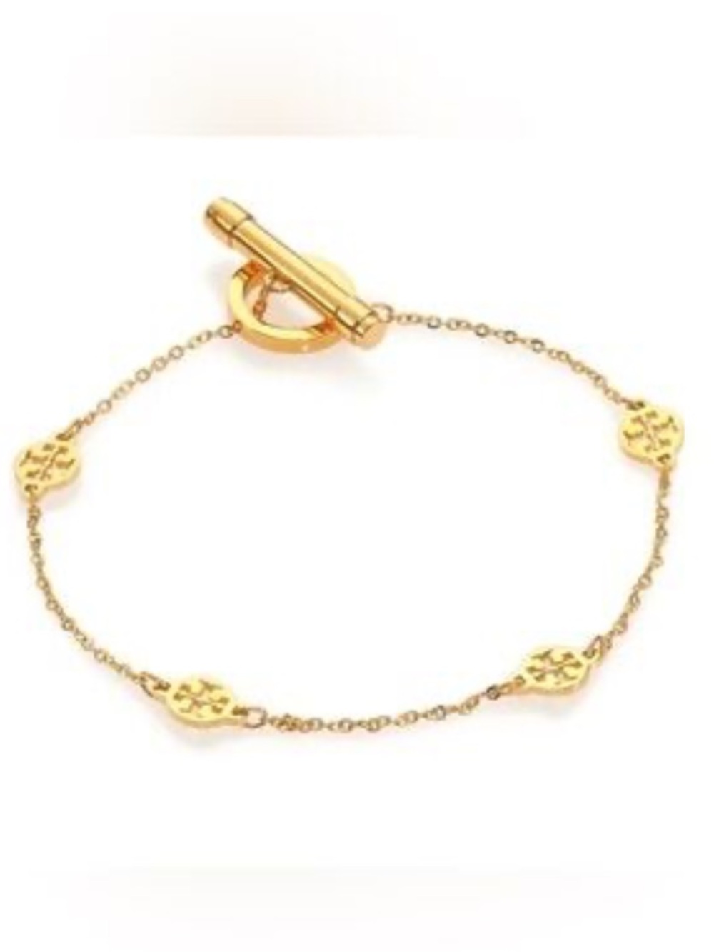 Tory Burch Logo Toggle Short Necklace in Gold